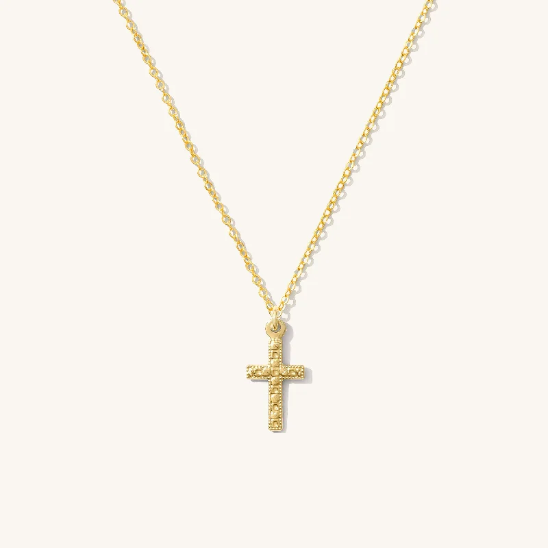 statement gemstone necklace handmade Tiny Cross Necklace