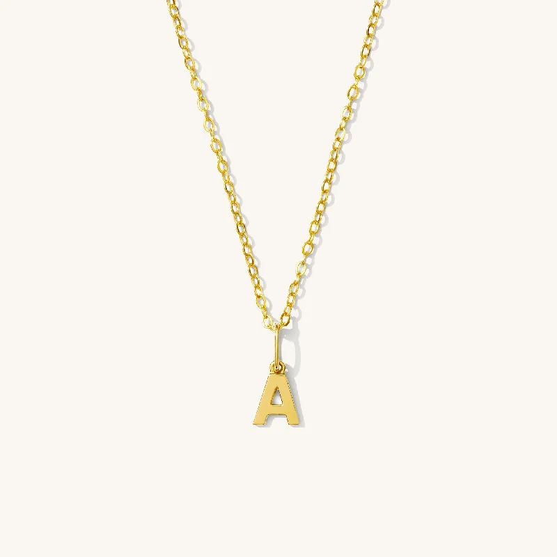 round-cut blue sapphire earrings Tiny Hanging Initial Necklace