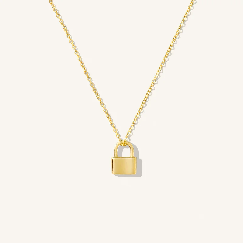cute cat charm bracelet Tiny Lock Necklace