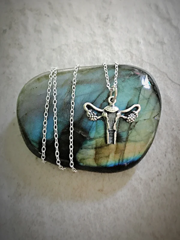 simple crystal earrings Uterus Charm Necklace