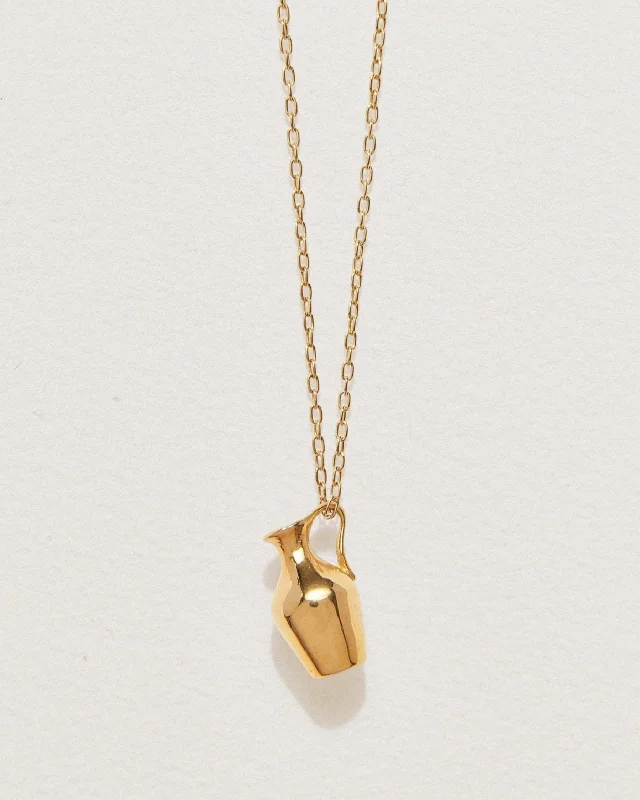 silver-plated bar necklace Vessel Pendant