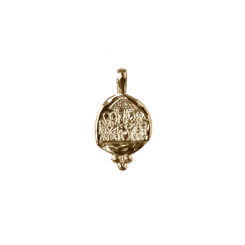 classic diamond hoop earrings Vestal Virgins at the Temple Necklace