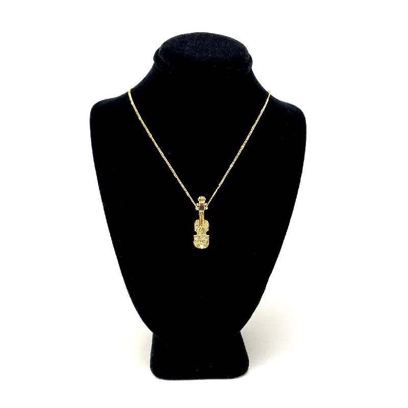 vintage rose-cut diamond ring Violin Necklace, Gold