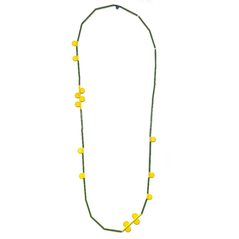 real opal ring for women Wattle Necklace - Green/Yellow