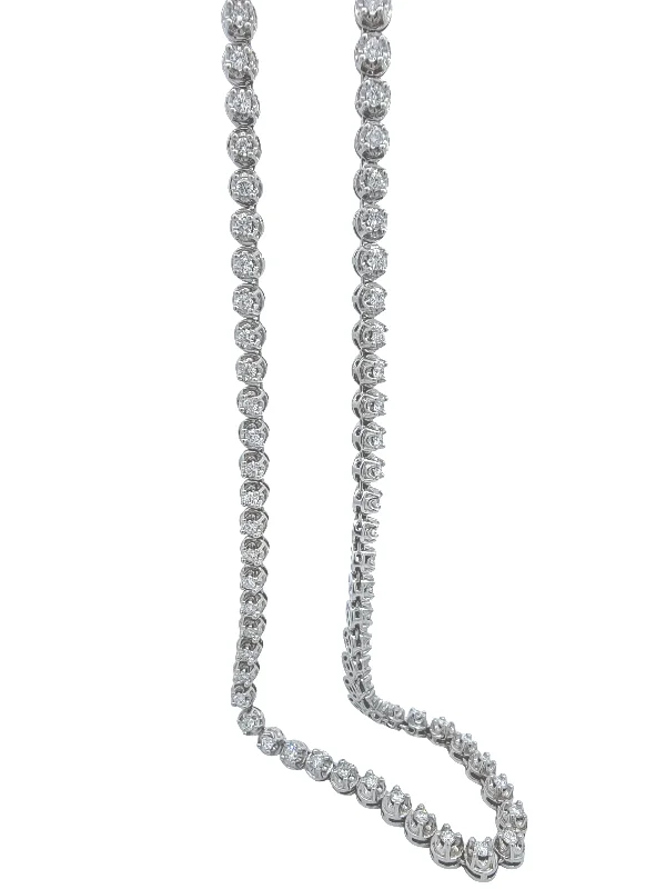 gold wedding band for men White Gold Diamond 30" Opera Length Necklace