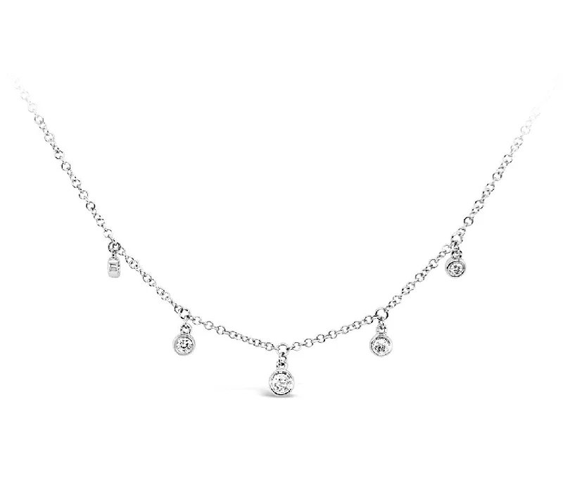 bohemian anklet with shells White Gold Diamond Fashion Necklace
