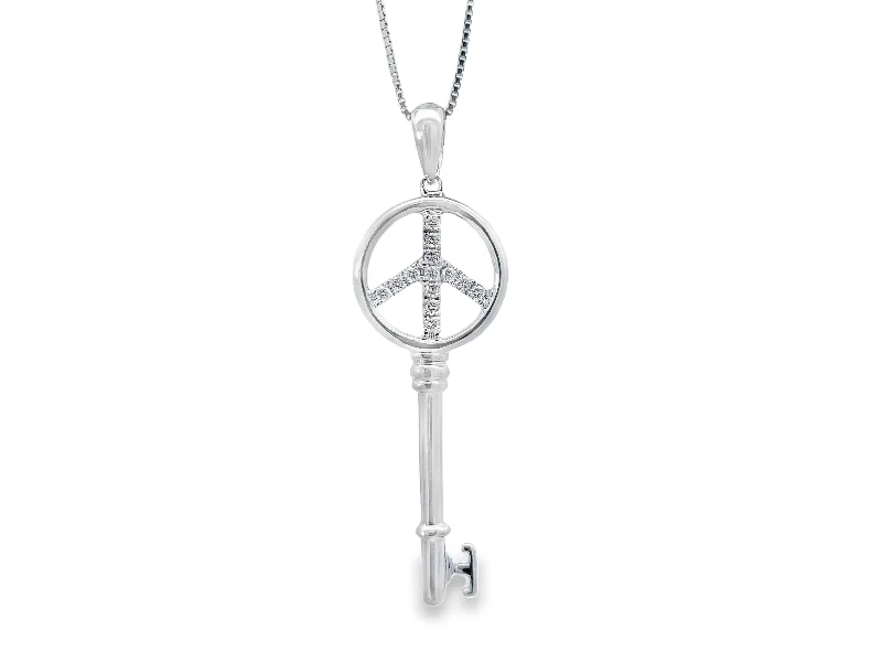 real opal ring for women White Gold Diamond Key Pendant