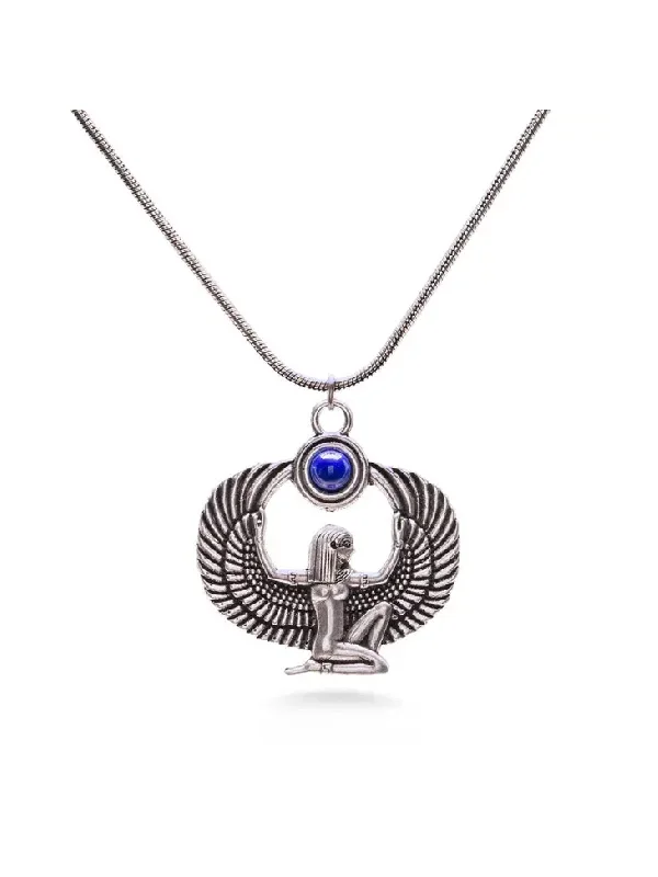 celestial sun and moon pendant Winged Isis Necklace by Museum Reproductions