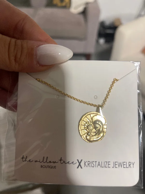 white gold necklace simple WT Collection Faith