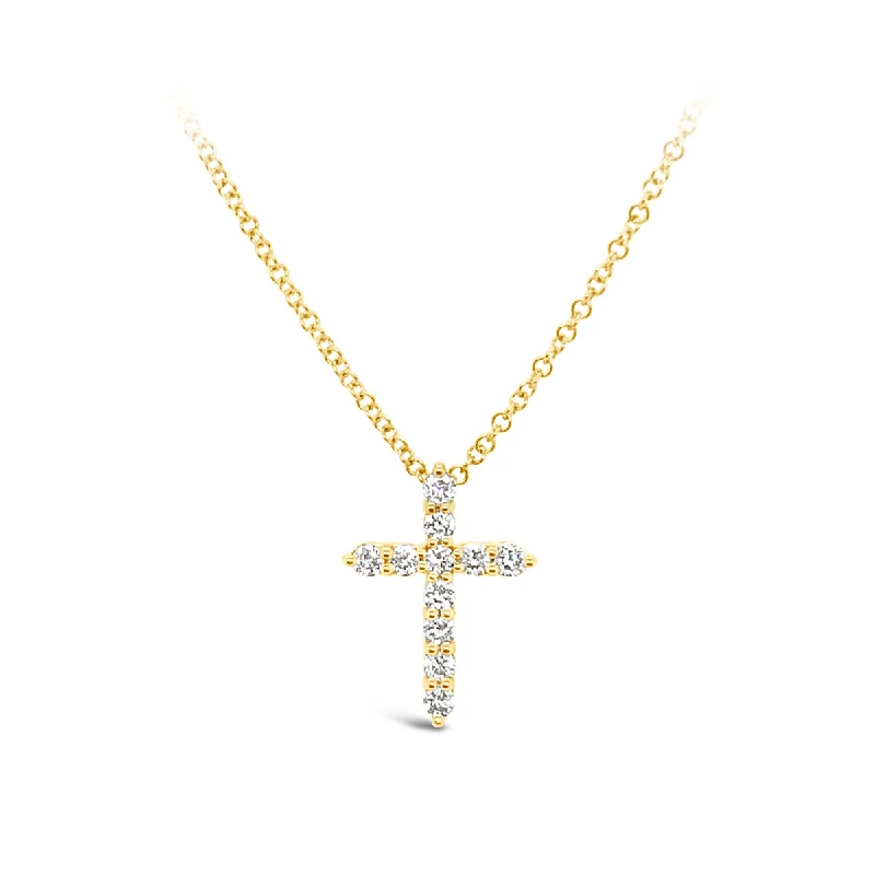 emerald gemstone earrings Yellow Gold Diamond Cross Pendant