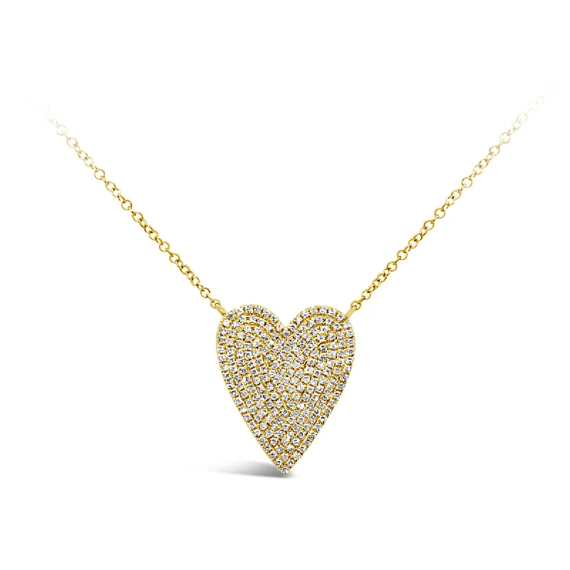 minimalist gold bracelet thin Yellow Gold Diamond Heart Necklace