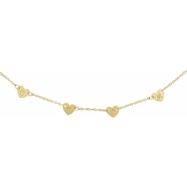diamond halo engagement ring Petite Yellow Gold Engravable Heart Necklace