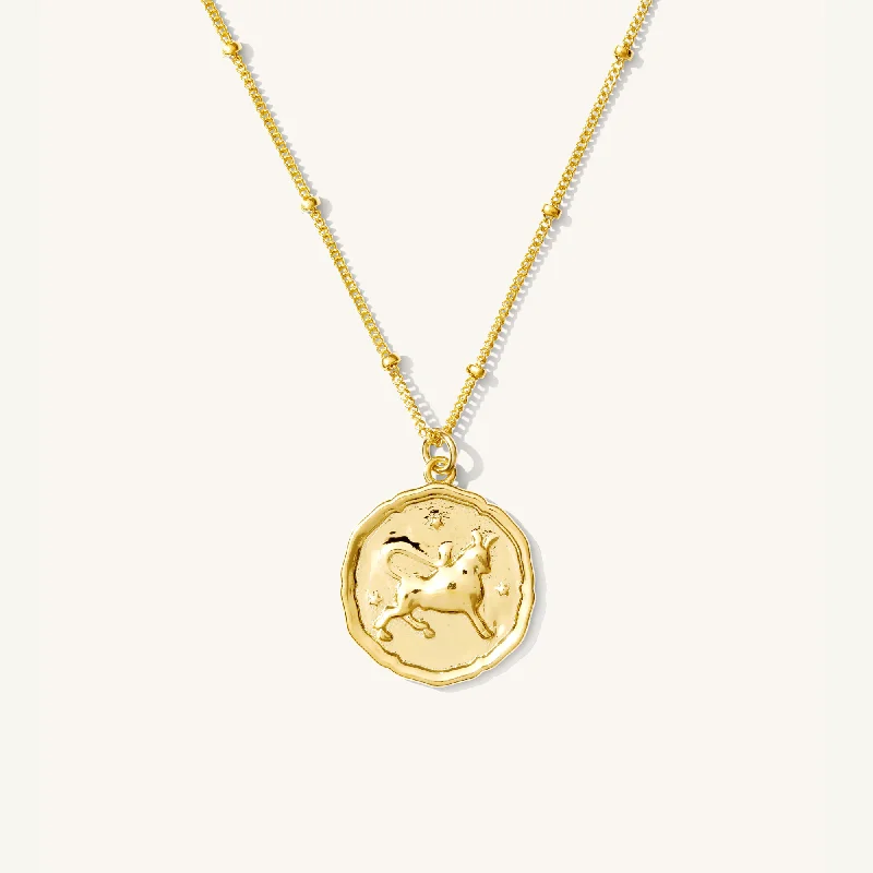 birthstone stacking rings set Zodiac Coin Necklace