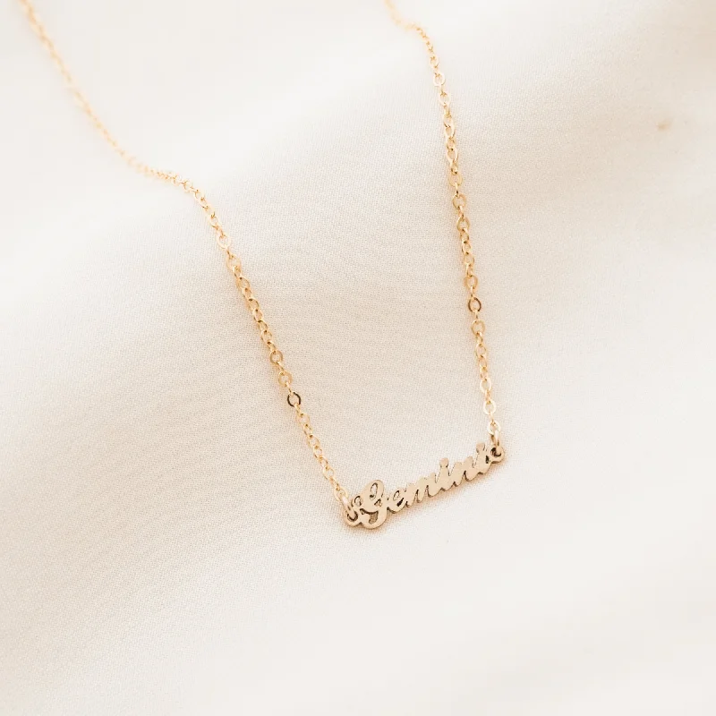 vintage art deco bracelet Zodiac Nameplate Necklace